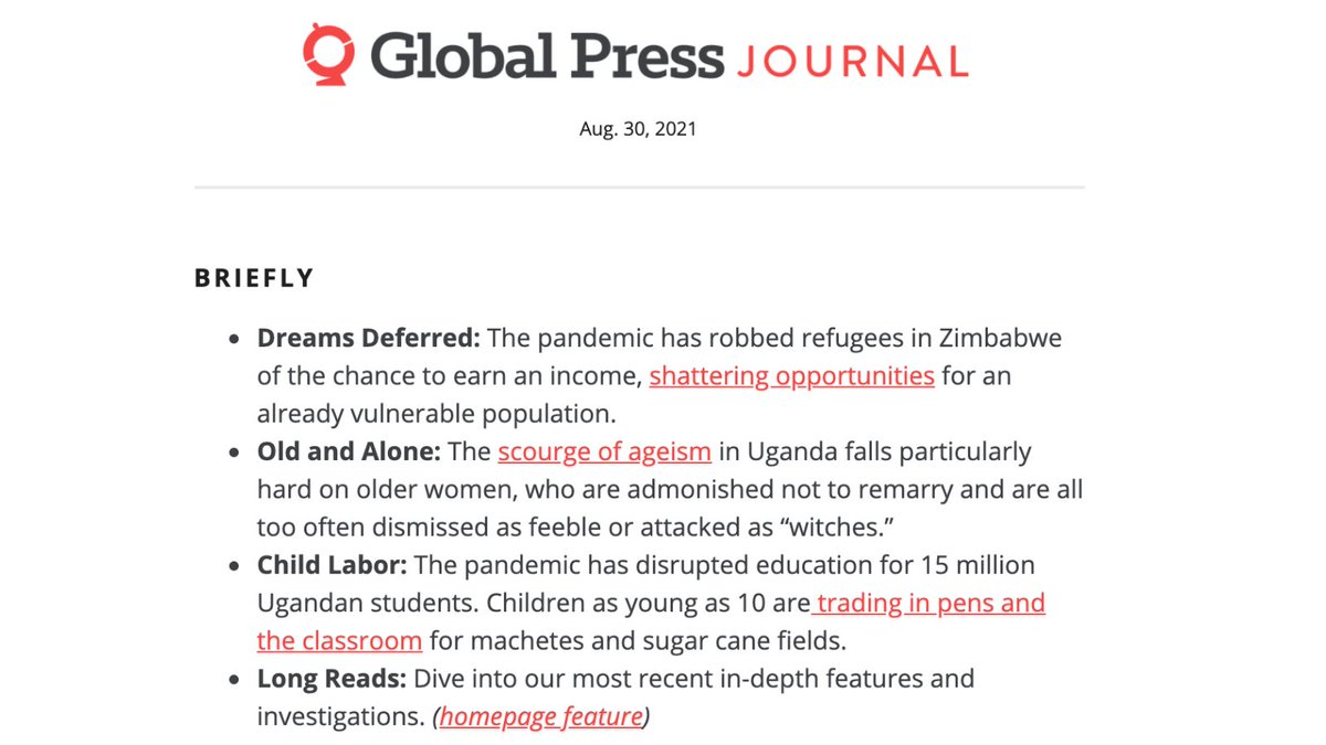 GlobalPress's tweet photo. Have you subscribed to our #newsletter? Check out stories from Mongolia, Uganda, Zimbabwe and more. Come see the world differently with us: https://t.co/RQZNsAebzp
#free #womenreporters https://t.co/USlumk6uyk