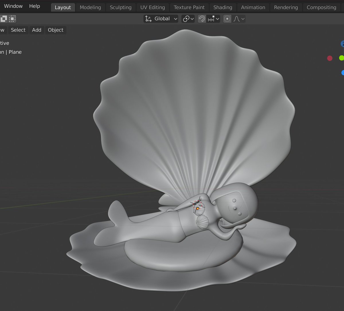 imcharlieyellow's tweet photo. #workinprogress #Blender3d #Mermaid #貝ブラ #人魚 #shellbra #mermaidart https://t.co/fdnf2G75WC