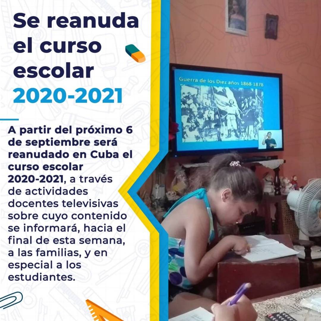 🎋En #Cuba a partir del 6 de septiembre➡️se reanuda el curso escolar. #CubaEduca #DeZurdaTeam #ACubaPónleCorazón