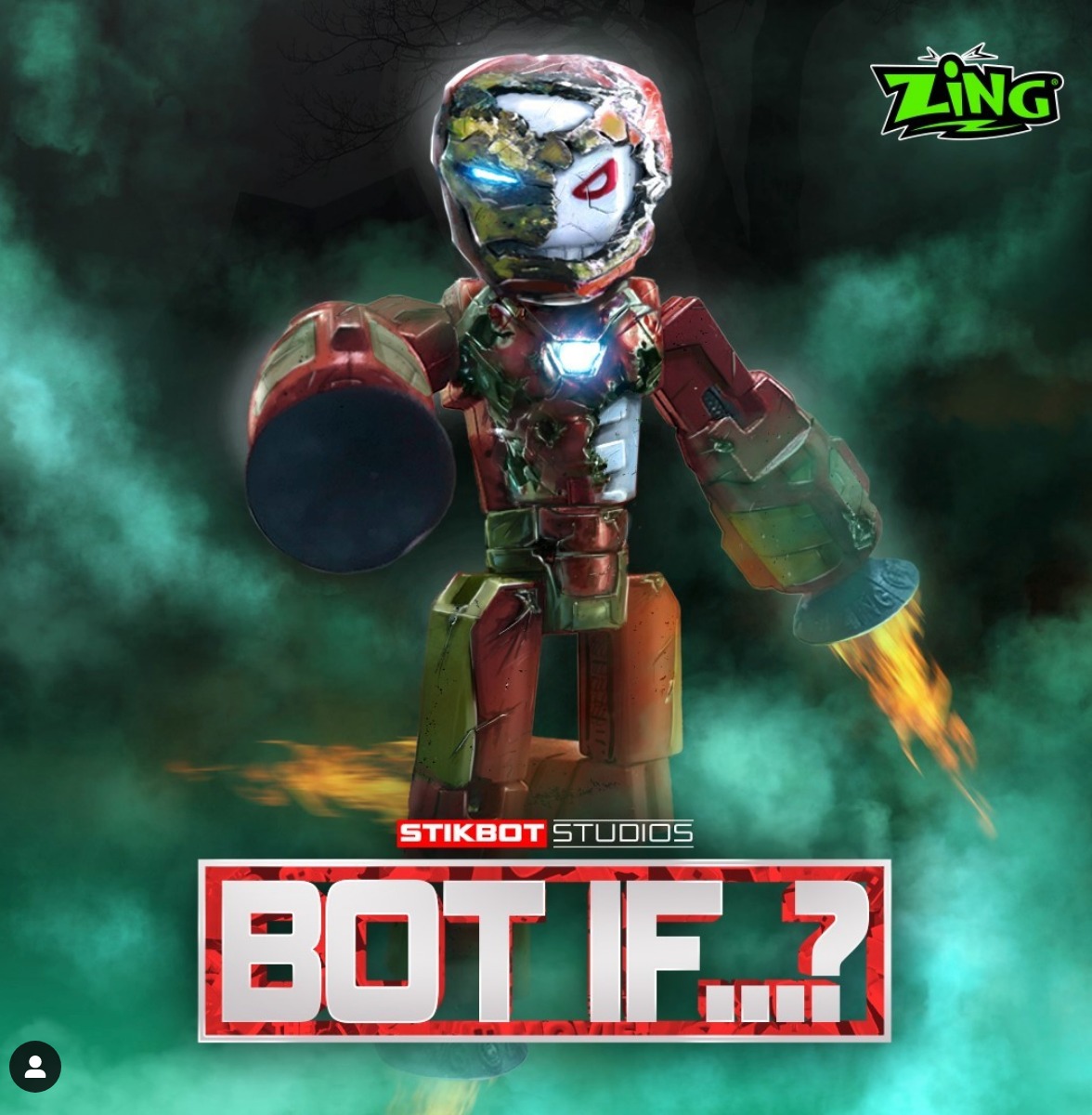 Iron man has risen from the dead ...as a zombie in the new animated Marvel series: 'What If...?' 😱

 ...Tune in for hypothetical storylines, character swaps, and plot line twists!! 🤭😁

#Stikbot #Klikbot #StopMotionAnimation #MarvelAnimation