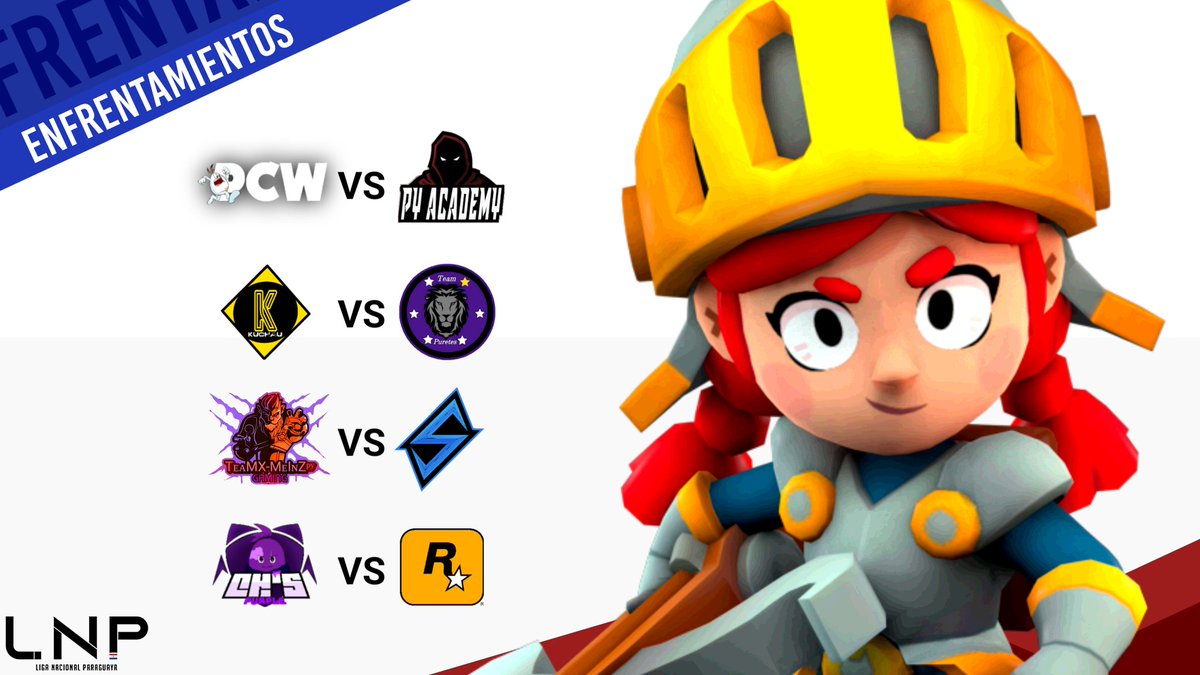 #BS #LNP

En la tarde de hoy, tendremos estos lindos enfrentamientos 👀.

Te esperamos a las 18hs🇵🇾, en el canal de <a href="/Bzual_/">Bzual</a> acompañado de @nyuR__ 👀🎙.

👇🏼 twitch.tv/visualxtv?sr=a