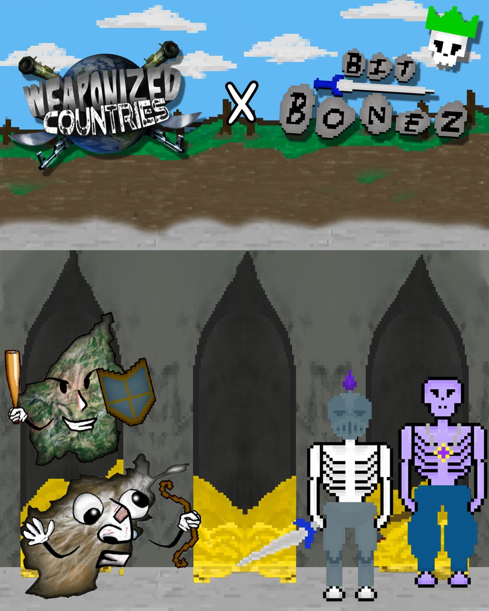 BitBonez's tweet image. We have partnered with a new NFT project called Weaponized Countries! Weaponized Countries has created 10 unique Bitbonez crossover cards. To celebrate, we are giving away 1 completely FREE WC! 🌎

How to enter:

- Retweet this

- Follow @BitBonez and @WCNFT