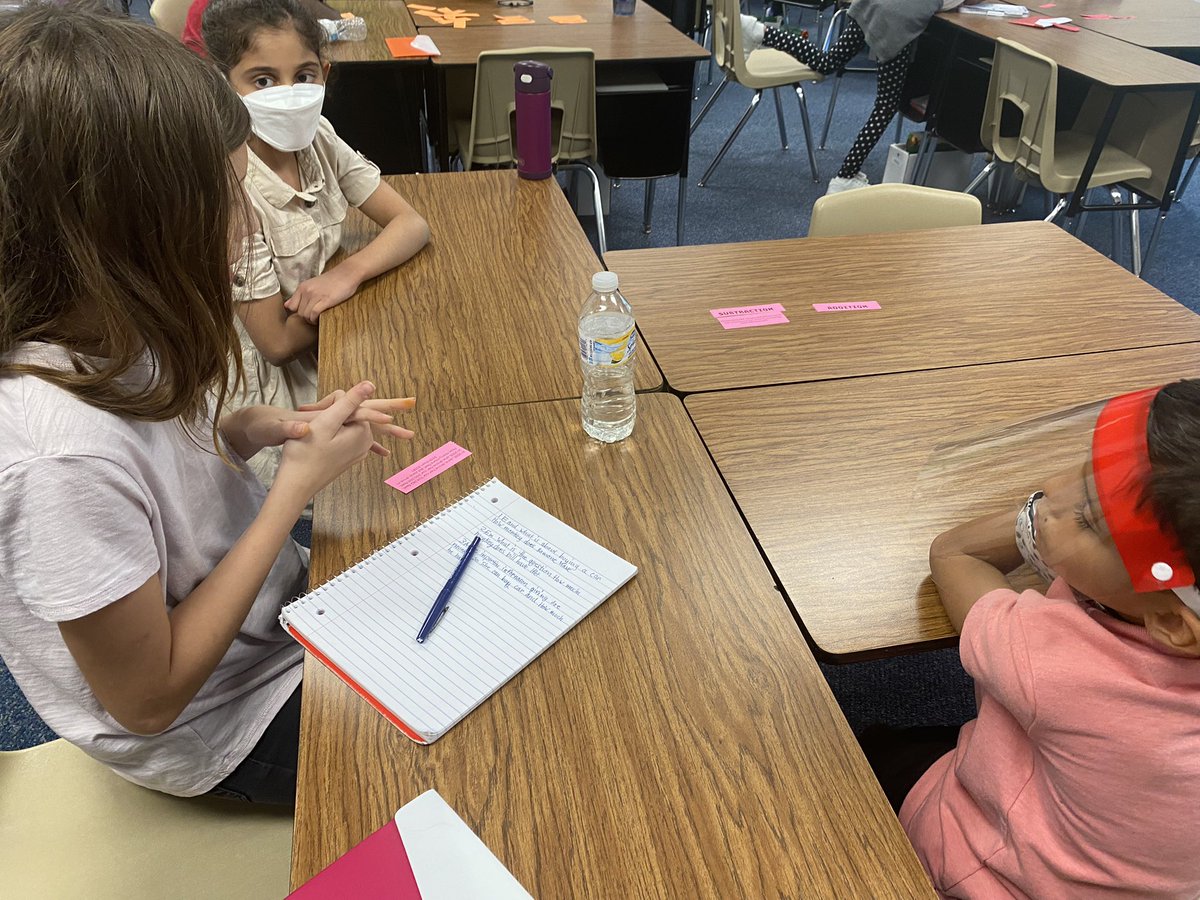 MsNelson4th's tweet photo. Conversing about word problems in order to comprehend. Heard some fantastic justification! #mathtalk @BoydBlackhawks https://t.co/hwZ6VrKMmT