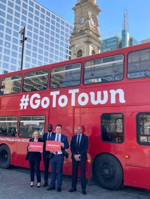 tourismsa's tweet photo. #SouthAustralia, we’ve rallied together to ‘Book Them Out’, flocked to the regions for ‘Welcome Back’ – now, your city needs you! It’s time to #GoToTown to support our CBD operators and drive visitation and expenditure back into #Adelaide. More at https://t.co/vuImUDIEFW https://t.co/112ivnM3BB