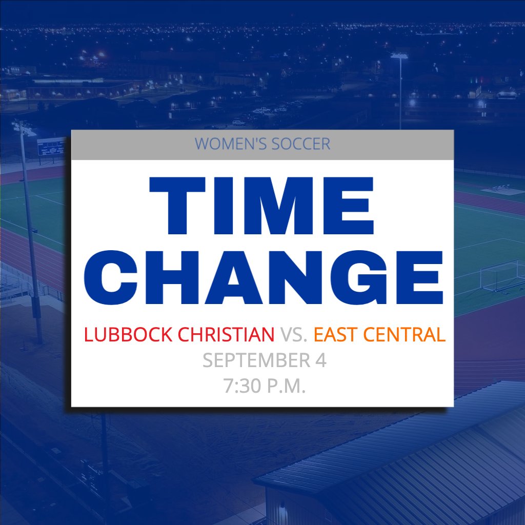 ⚽️ WSOC | Slight time change for Saturday's <a href="/LCUSoccer/">Lady Chaps Soccer</a> matchup against <a href="/ECUTigers/">ECU Tiger Athletics</a>, which will now start at 7:30 p.m. at the LCU Soccer &amp; Track Complex.