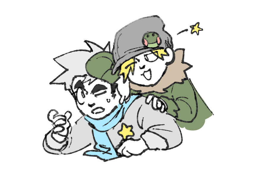 bunconight's tweet photo. kira @Kirafrog to me daily https://t.co/NI6x0p8c30