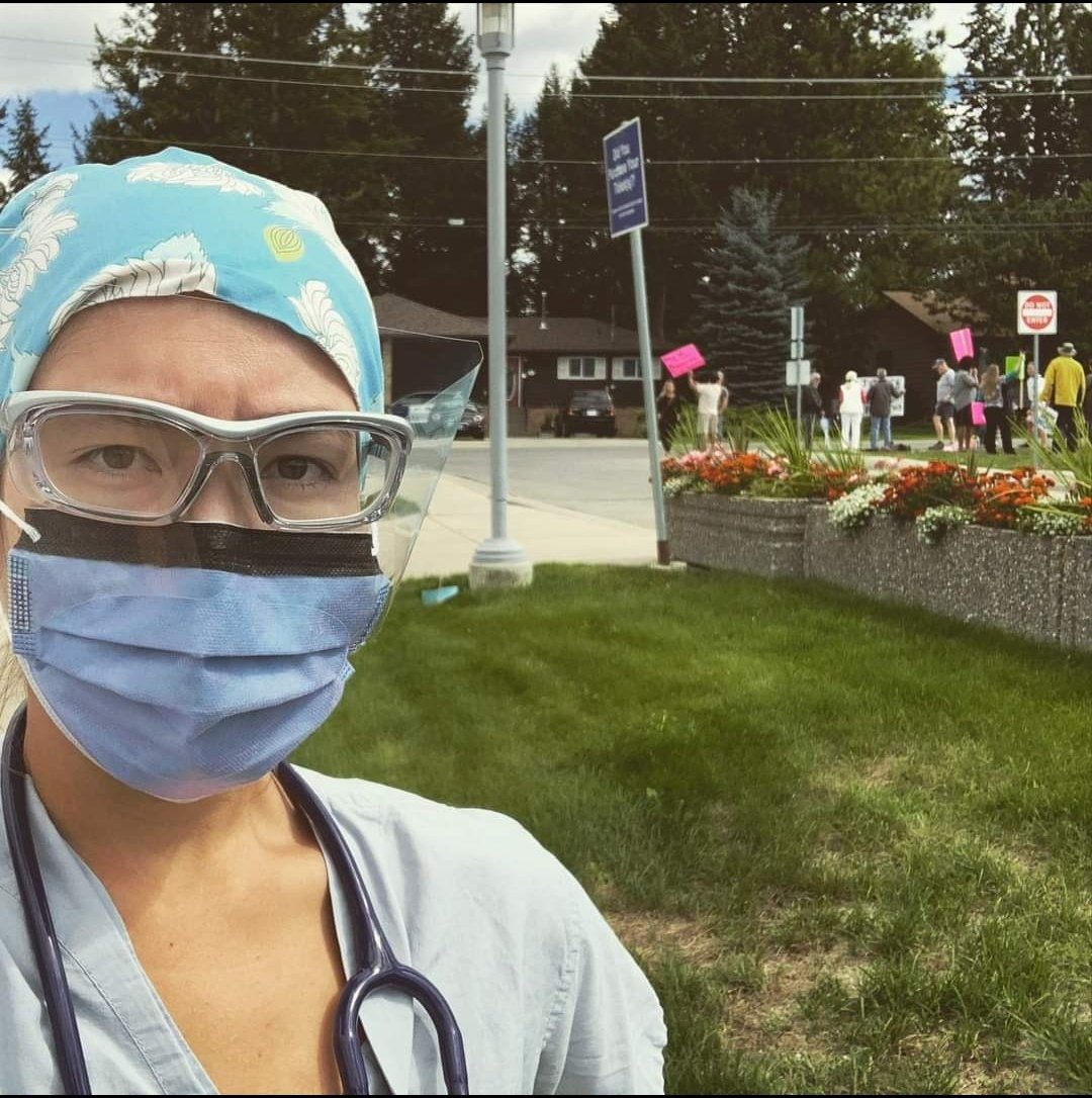 Powerful and heartbreaking words from a frontline BC healthcare worker whose hospital was the site of one of many anti-vaccine passport/health measures protests held today here and across the country.