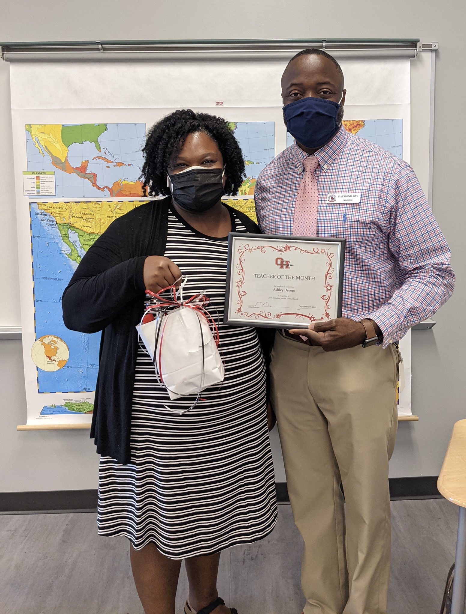 Oak Hill Middle on Twitter: "Congratulations to our August Teachers and  Employee of the Month: 6th grade- Ms. Devero, 7th grade- Ms. Ford, 8th  grade- Mr. Miller, and employee- Mrs. Robinson. #OurGoalisExcellence @