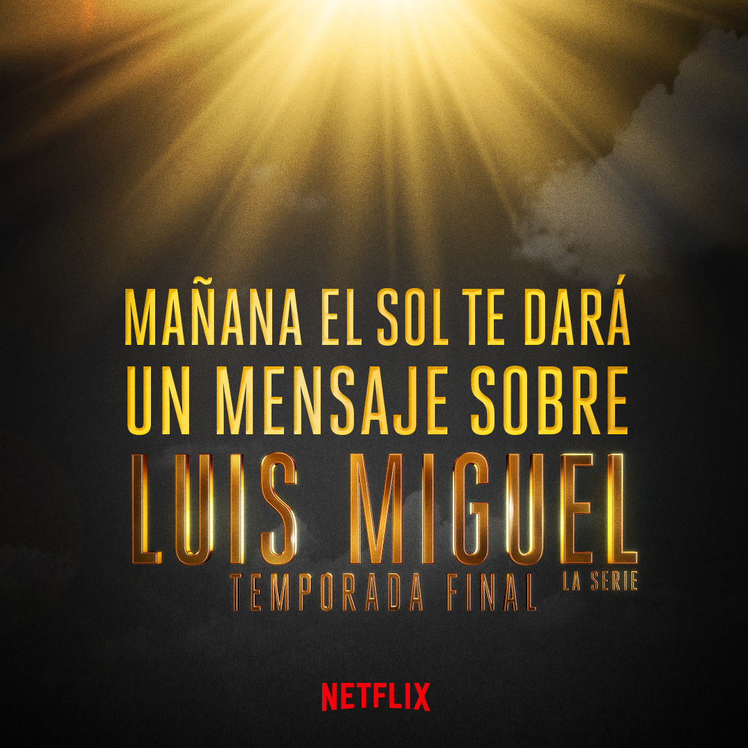 serieluismiguel's tweet photo. Cuando caliente el sol MAÑANA, te dará un mensaje muy  importante sobre la temporada final de Luis Miguel, la serie 😱😱😱 #LuisMiguelLaSerie https://t.co/bySF3ycYT5
