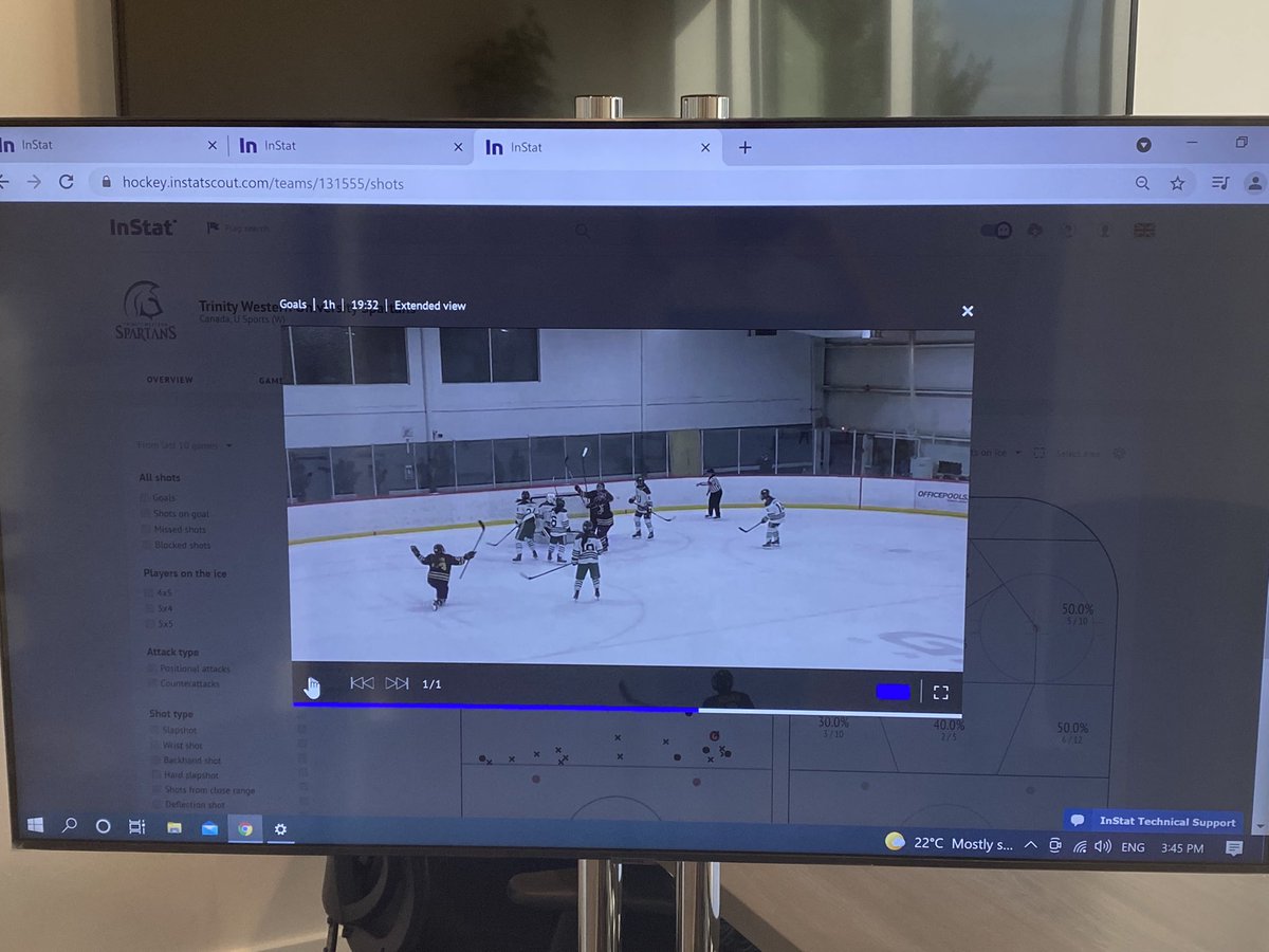 TWUSpartansWHKY's tweet photo. Our new video system is ready to go! Using @InStatHockey software, the coaching staff has every analytic tool they need to review all aspects of the games and create playlists or cut game film for review with the team or players. @TWUSpartans #twuwomenshockey https://t.co/JWFKb2go6K