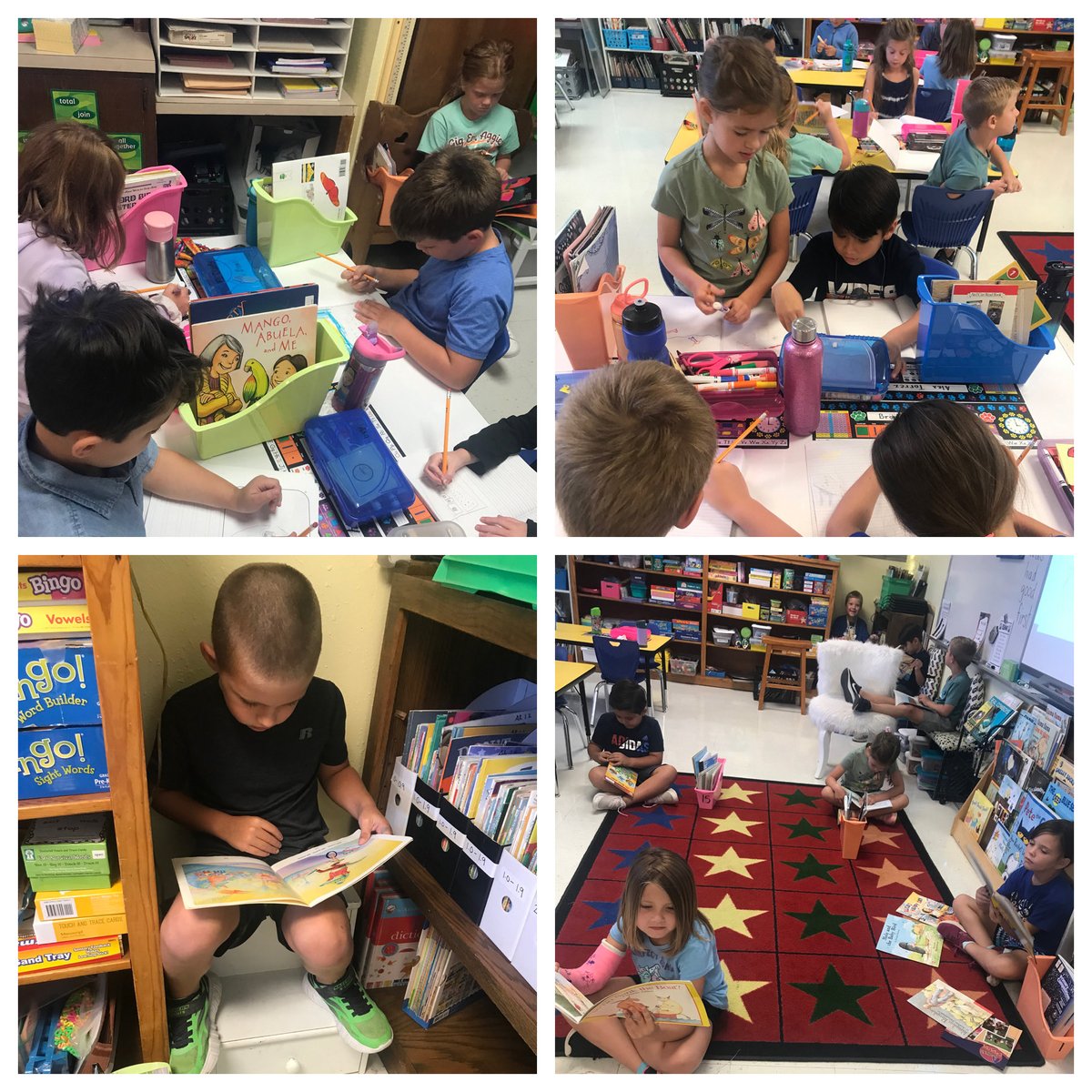 First grade has been working hard on read to self and work on writing. ❤️❤️❤️ I love their hard work and their love for reading! ⁦<a href="/LampasasKWE/">Kline Whitis Elem</a>⁩