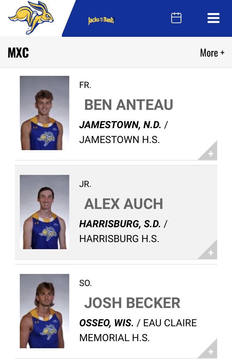 GoJacksTFXC's tweet photo. Ooh the XC rosters are looking mighty fine with the new headshots now on https://t.co/203gqmLb5q 🔥 🤩 🤌🏻

Check ‘em out! 

Men’s 📋:  https://t.co/Ck7MS1rltI

Women’s 📋: https://t.co/cwFyuFqSCI

#GoJacks🐰 🏃🏻‍♂️🏃🏻‍♀️ https://t.co/0EDZWt7OJs