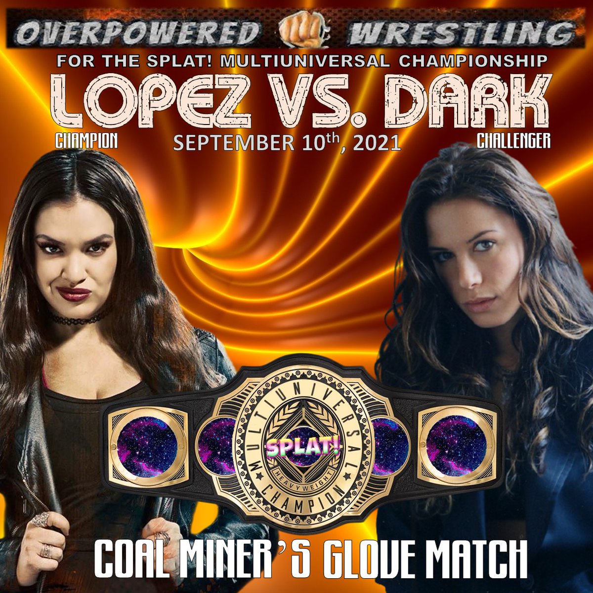 Rules for the Coal Miner's Glove match: A pole is attached to the corner of the ring. A glove fits over the top of the pole. No pinfalls or submissions will count until the glove is retrieved.