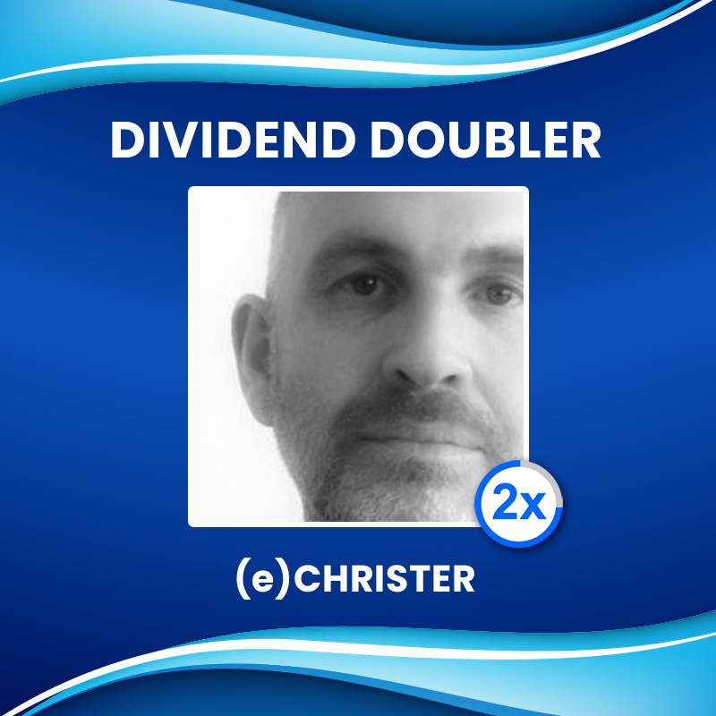 1st Sep 21 - FEATURED DIVIDEND DOUBLER: (e)CHRISTER

Invest in: empire.kred/CHRISTER

Twitter: <a href="/ChristerOlsson/">Christer Olsson 🦋 @christer.olsson.eu</a>

#2xDivs #DoubleDividends #EmpireKred #EK

******