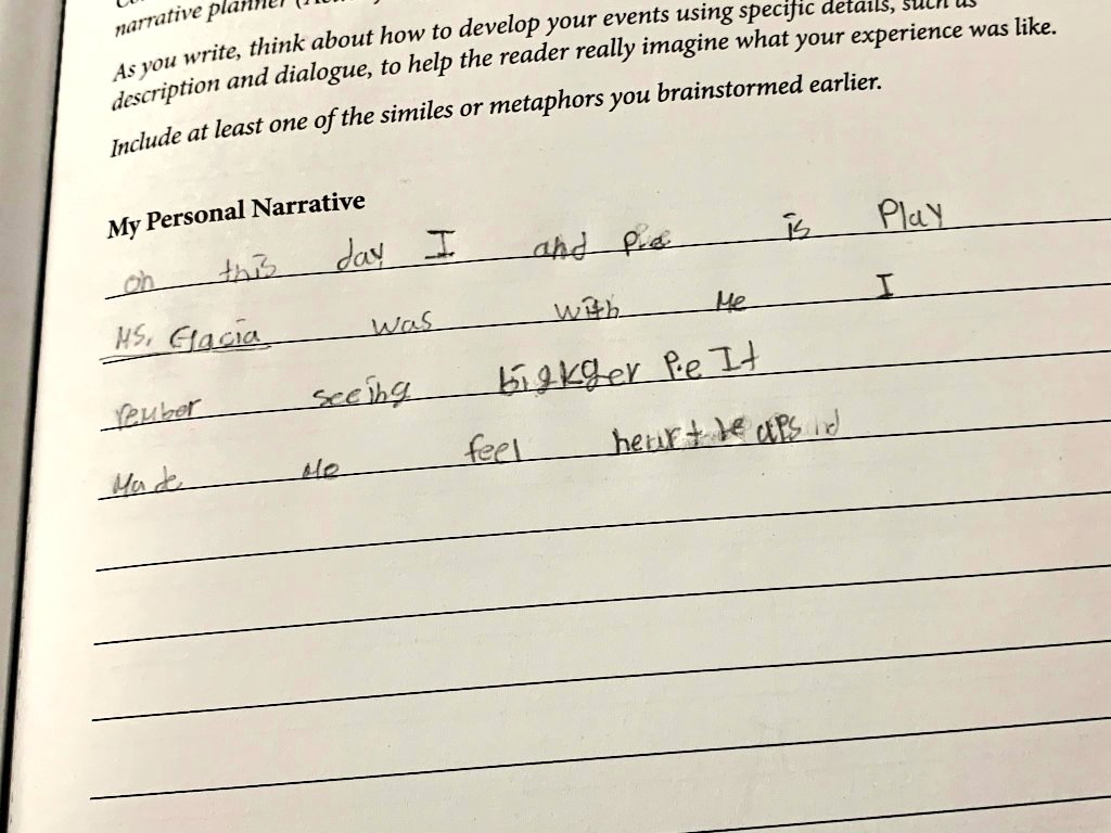 emytomita's tweet photo. @amplify Grade 4 #PersonalNarrative This is the power of #sentenceframe & #mentortext. Newcomers were able to write their body paragraph - year 1&2 in the country. Proud of @MsGarcia_1 @BlackES_AISD #distancecoaching #sharingresources #scaffolding #ELsCan https://t.co/gvQyEOVqKp