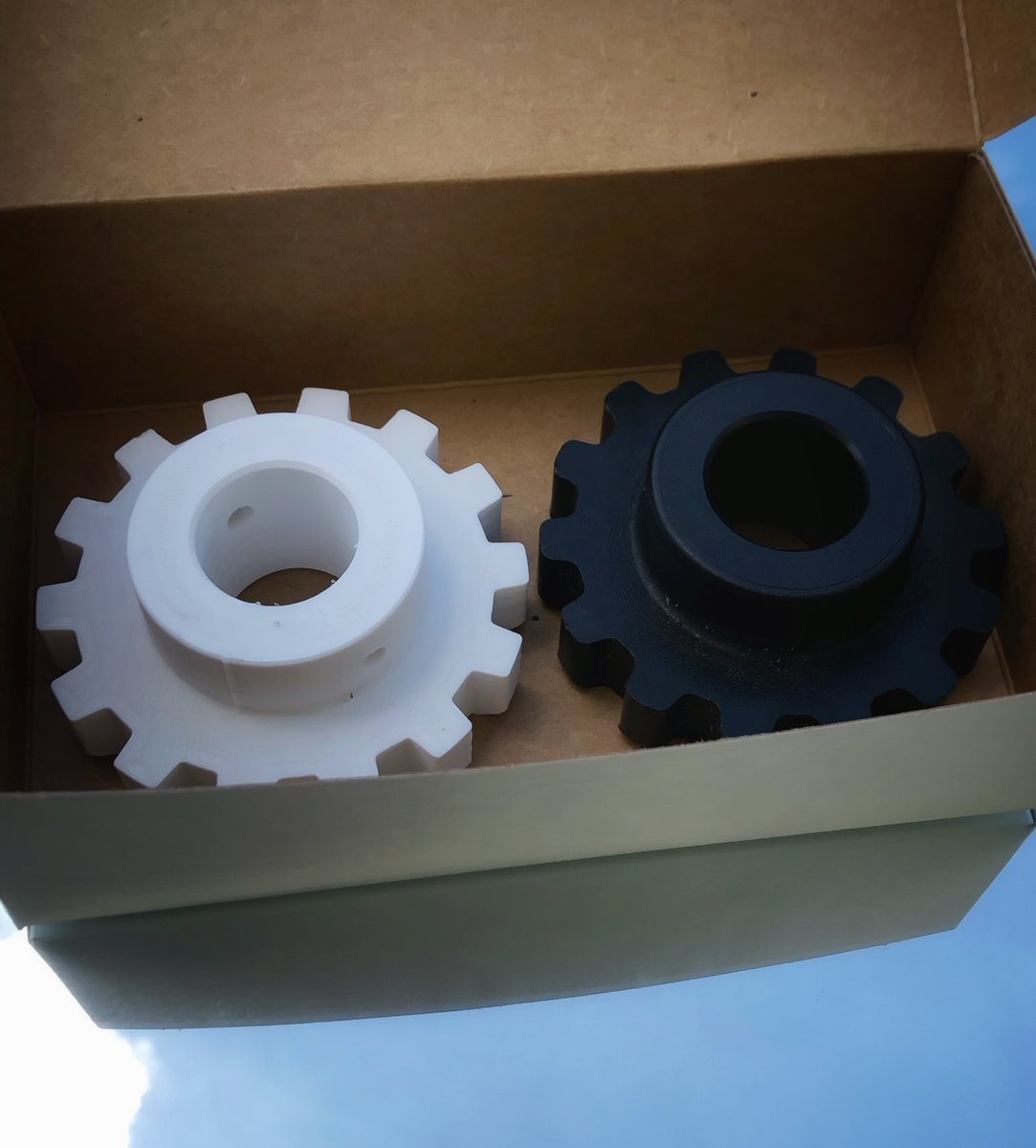 Sprockets, sprockets, sprockets. Replicated to fix a shipping &amp; cost issue for one of our industrial clients.

Before you place a bulk order, we usually provide a sample of the print for your approval.