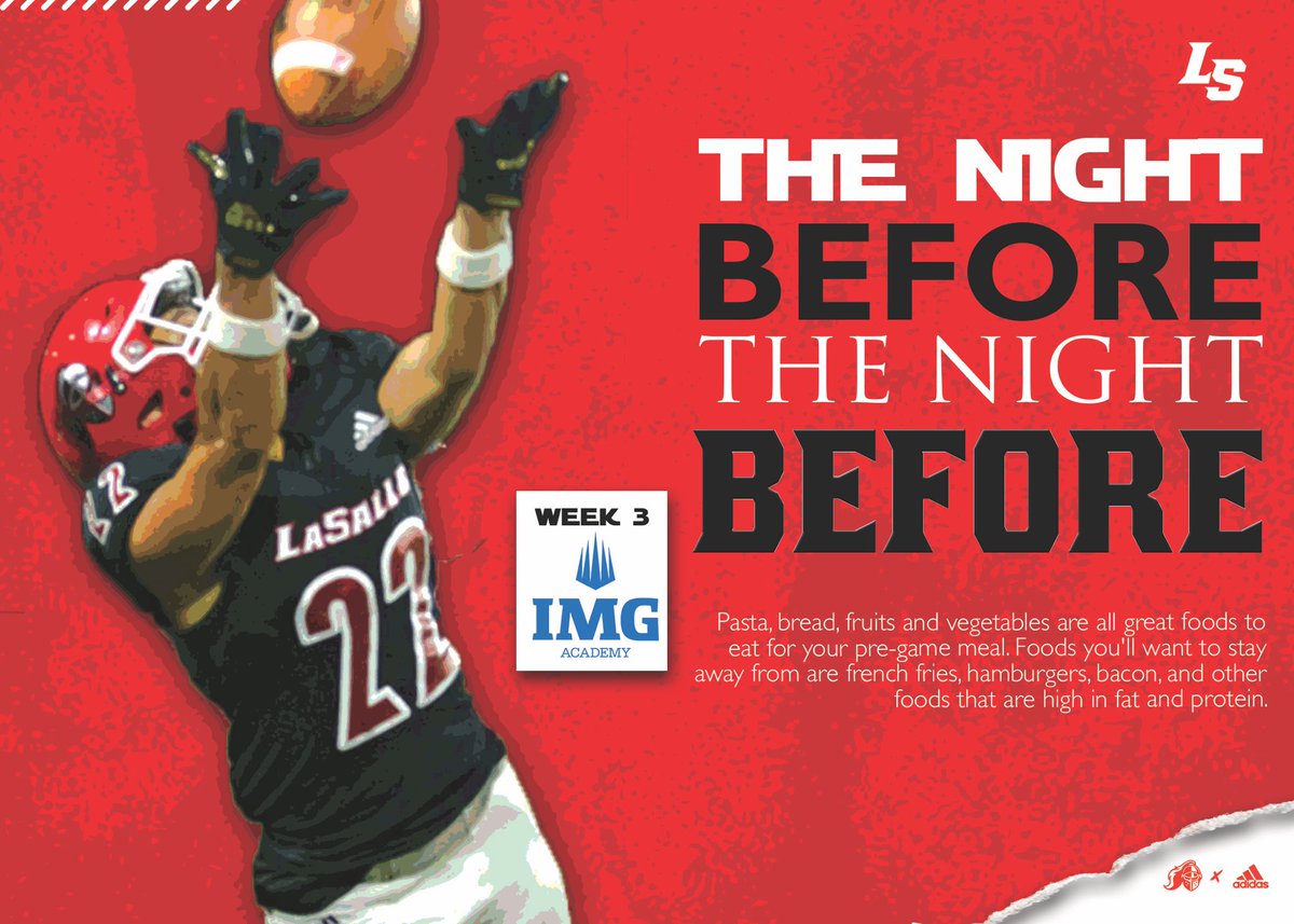 Eat 
Hydrate
Study
Sleep

The night before, THE NIGHT BEFORE!
This weeks key is proper things to eat! 
#ALLGas | #Mission60