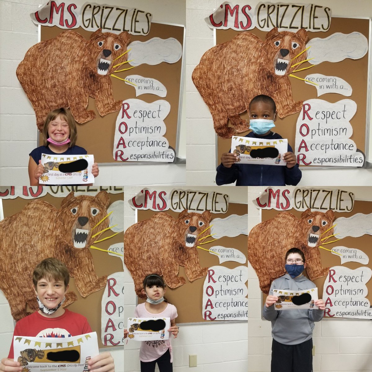 MrsMathewsILC's tweet photo. First day of school was a success! Let me introduce to you the 2021-22 ILC 5/6 Dream Team and some of our cubs coming in with a CMS ROAR!  @CMSPrincipal1 @MrR_cms @cms_grizzlies #cmspride #cmsgrizzlies #firstdayofschool https://t.co/hD8RuepiJh