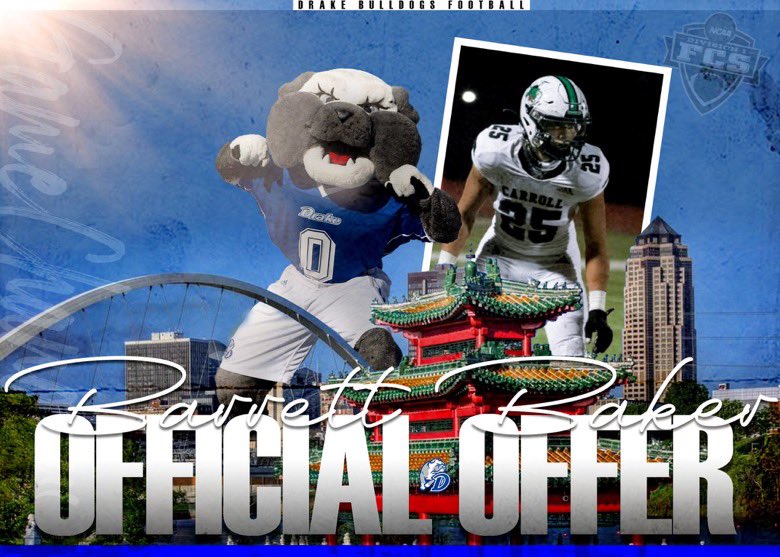 Barrett Baker (@barrettbaker7) on Twitter photo After a great conversation with @DrakeCoachSmith I’ve been blessed to receive my first D1 offer from Drake University. <a href="/DrakeBulldogsFB/">Drake Football</a> <a href="/coachrdodge/">Riley Dodge</a> <a href="/SLC_Recruiting/">Southlake Carroll FB Recruiting</a> After a great conversation with @DrakeCoachSmith I’ve been blessed to receive my first D1 offer from Drake University. <a href="/DrakeBulldogsFB/">Drake Football</a> <a href="/coachrdodge/">Riley Dodge</a> <a href="/SLC_Recruiting/">Southlake Carroll FB Recruiting</a>