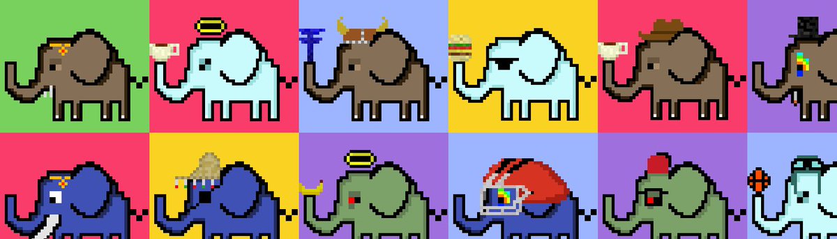 COMING SOON!!! -These are The Elegant Elephants! There are 5,353 elephants stomping around on the Ethereum blockchain! -With every purchase you are supporting the Save the elephants foundation! 50% of Sale and Royalties will be donated! #NFT #nftopensea opensea.io/collection/the…