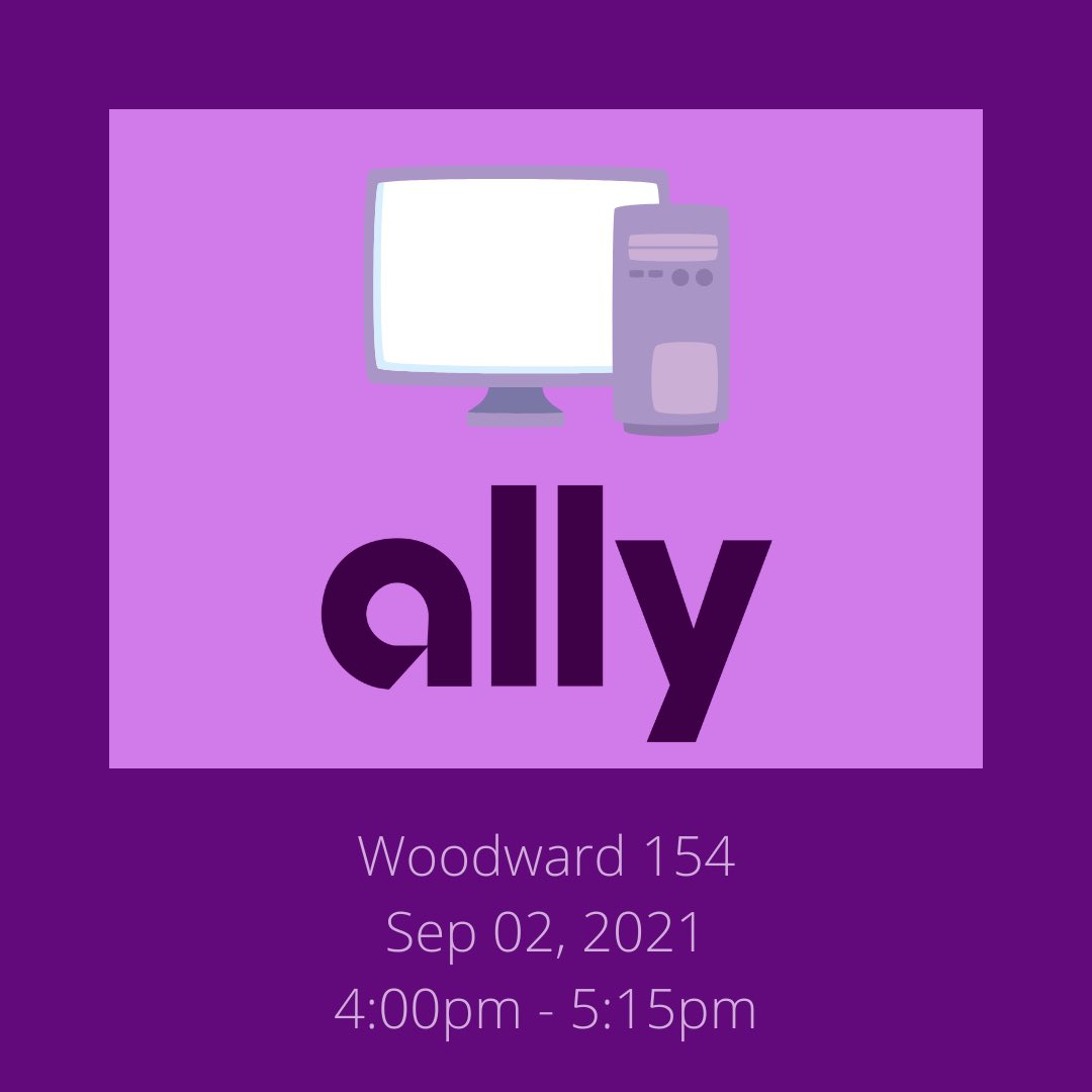 CCI_Bus_Partner's tweet image. Come join our first event of the Fall 2021 semester with Ally. It’s going to be a great place to network with Ally’s recruiters and fellow students. The Meet and Eat will be held in Woodward 154. There is also free food.