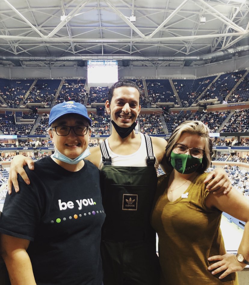 soymayrahidalgo's tweet photo. Living our best lives at the first ever #PRIDE night at the @usopen @PoseOnFX #HouseofKhan @CathyRenna @TheTaskForce @JasonARodriguex #beyou #allofmeallthetime #openpride https://t.co/djLK7OTXKo