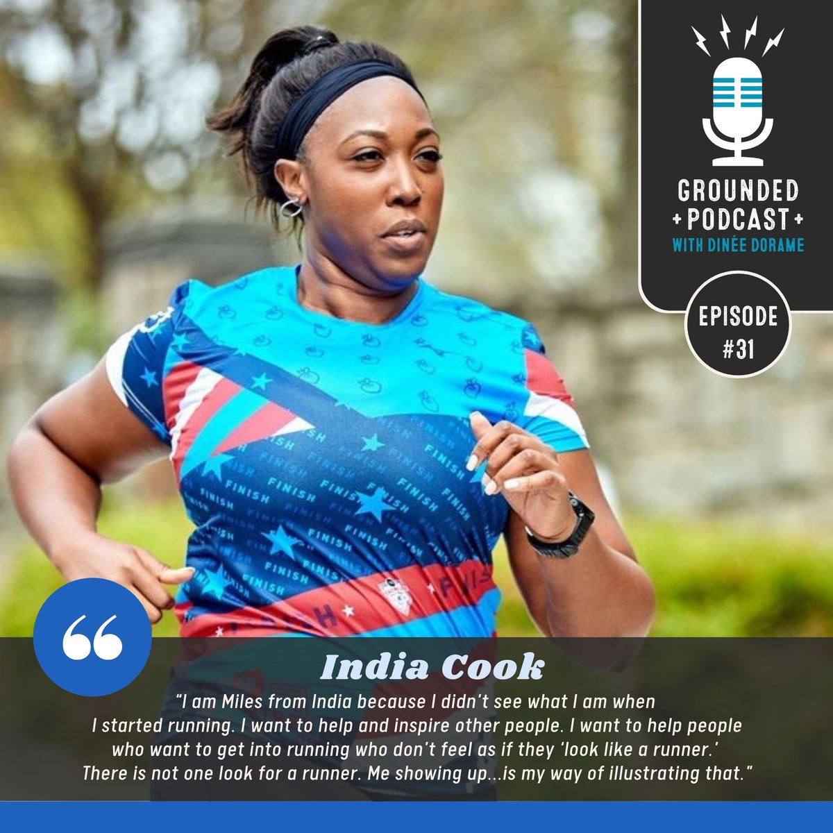 groundedpod's tweet image. ⚡️ EPISODE 31: India Cook, Creator of Miles from India Vlog &amp;amp; Co-host of the @run_duo Podcast

🎧 Listen on Apple Podcasts, Spotify, Stitcher, Soundcloud, or at groundedpod.com! 

➕➕➕➕

#MilesFromIndia #DiverseWeRun #NativePodcast #BlackCreators #WomenCreators