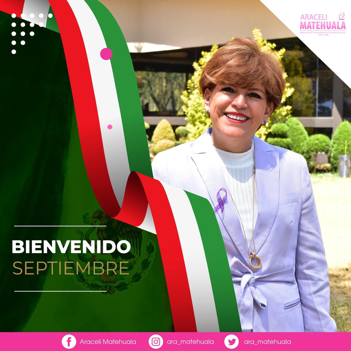 ara_matehuala's tweet photo. "Que los últimos cuatro meses del año 2021, sean un giro de tu vida que tanto ha estado esperando tu corazón"

¡Bienvenido Septiembre! Mes patrio 🇲🇽

#AraceliMatehuala #R12 #Septiembre https://t.co/a7YsPJ2qeP