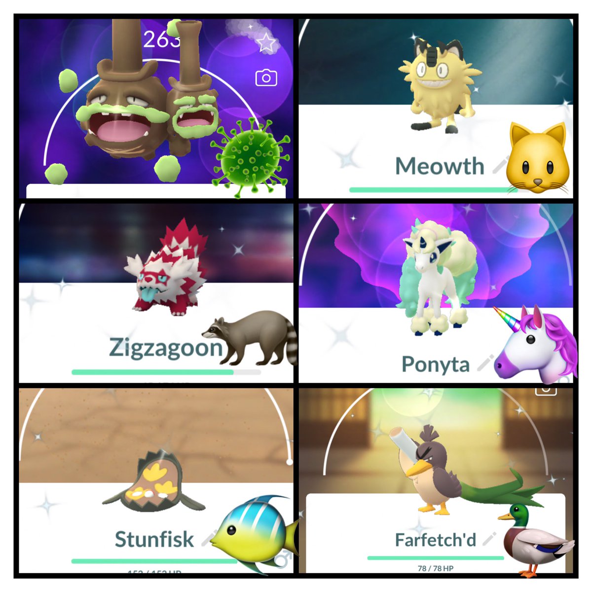 _jihaaa's tweet photo. 🎊✨Galarian Giveaway✨🎊 Pt. (1/2)

Celebrating the beginning of September with a giveaway by me ;)

✅ Like &amp; RT 
✅ Follow (@_jihaaa)
✅ Comment your preferred prize with emojis (🦠/🐱/🦝/🦄/🐠/🦆) 

#PokemonGo #shiny #giveaway https://t.co/a9KCpqgSiH