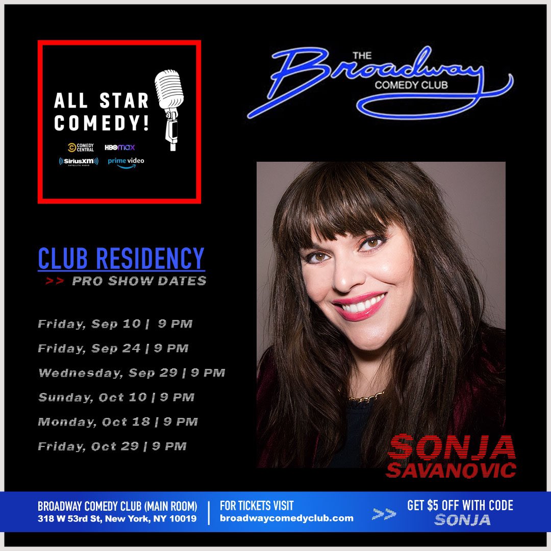 🚨Thanks to <a href="/industryroom/">TheIndustryRoom.com</a> and @broadway_comedy_club I will have my first club residency this September and October. 
Very grateful for the opportunity and looking forward to entertaining you! 🙌❤️