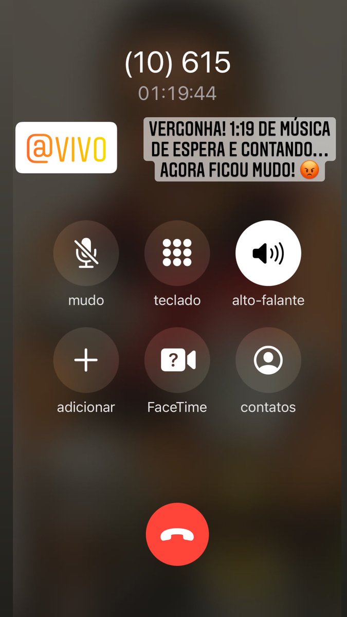 AndradeJeff's tweet photo. #Vergonha! A @vivobr no atendimento ao cliente! 1:19 de espera na música! https://t.co/cx8GxtzvJZ