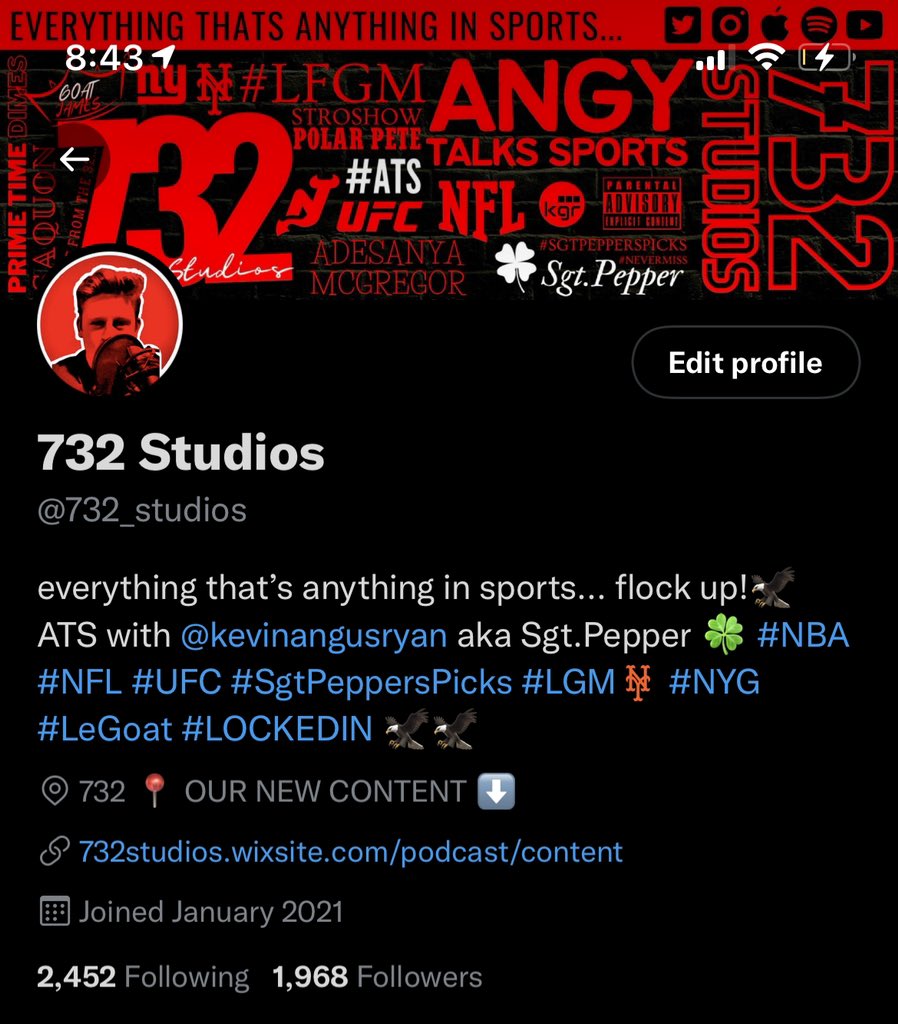 732_studios's tweet photo. Weโre almost at 2,000.... #732flock
September 1st .... aka today, my goal was to be at 2,000 followers.
The Flock is at 1,968 ๐ ๐ฆ
!!! #flockUP
โป๏ธ Retweet this and tag someone who should follow @732_studios โป๏ธ
You like my account?! Be a friend tell a friend! https://t.co/YBzOyLCmVE