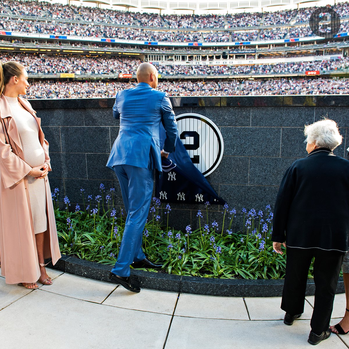 17 years later, his number would join that wall of <a href="/Yankees/">New York Yankees</a> legends. #JeterHOF