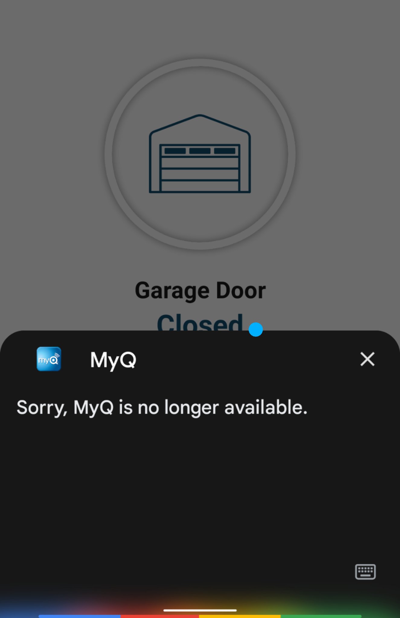 Jonathan Stein on Twitter "Chamberlain "Sorry, MyQ is no longer