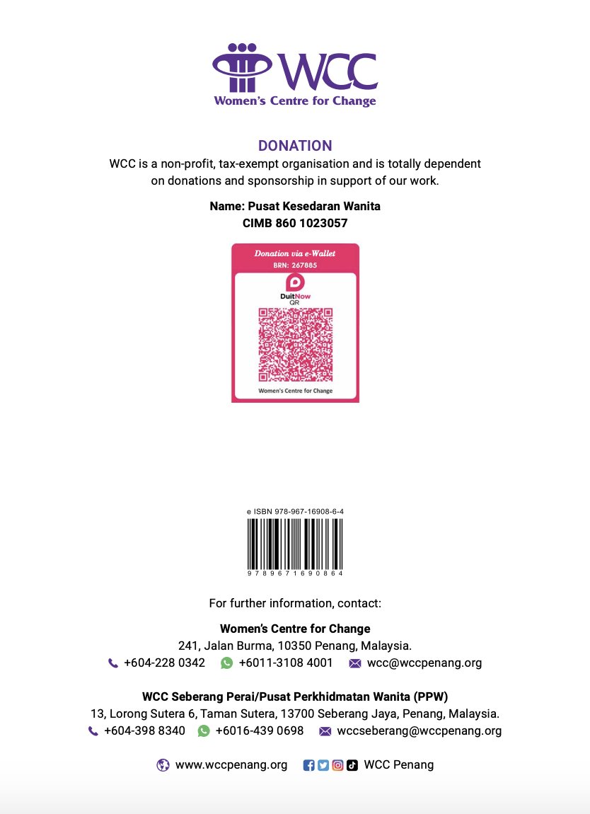 WCC’s new cybersafety guidebook provides information on steps to prevent online sexual abuse for children and teenagers and handle disclosures.

Link: wccpenang.org/wp-content/upl…

WCC's important work is totally dependent on donations and sponsorships - do consider donating today.