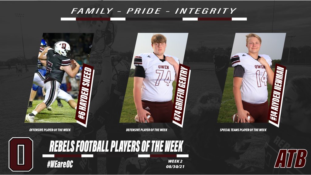 Congrats to our #OCFB Players of the Week

#ATB
#RebelsFootballFamily
#TODAY