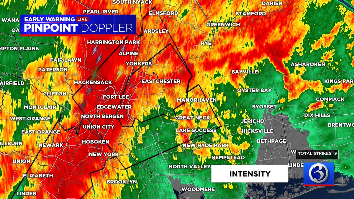 Tornado warning issued for NYC and Westchester County until 9:30 mph...