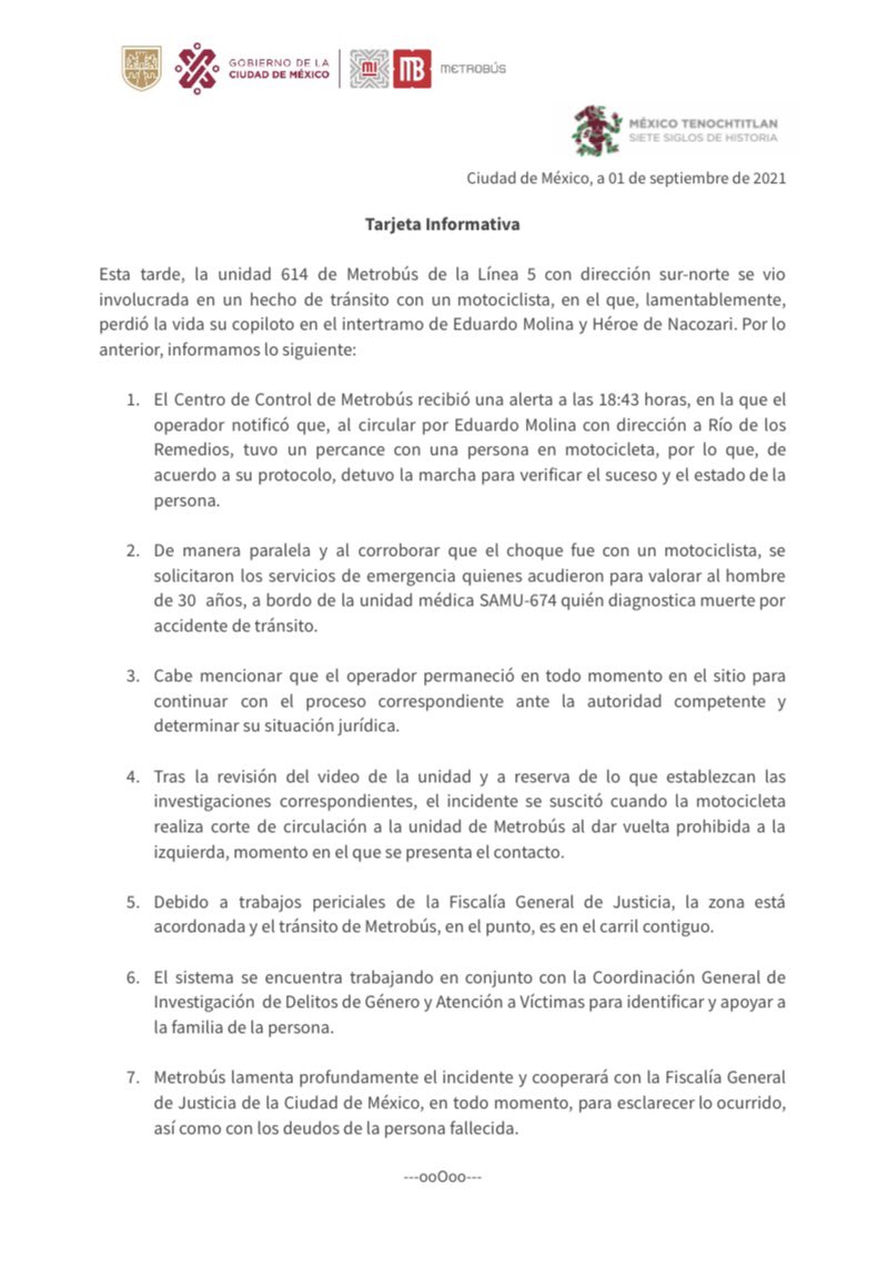 Metrobús CDMX tweet media