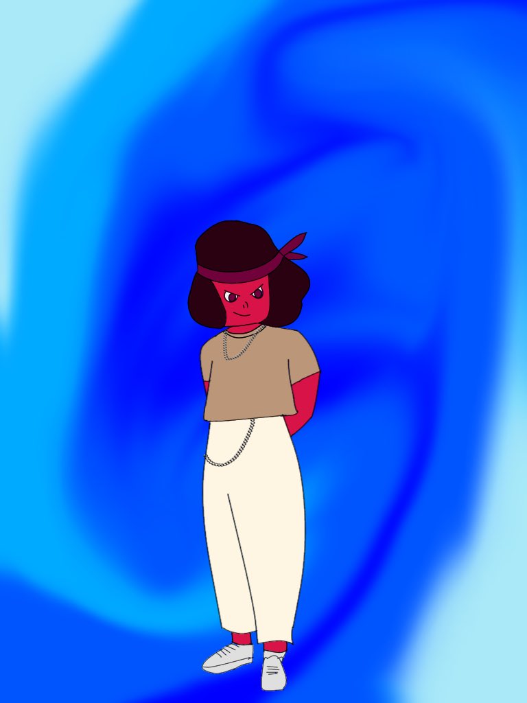 pxrkeruniverse's tweet image. another art piece. masc ruby, lazy backround again, sorry. #stevenuniverse #ruby #rubyart #stevenuniverseart