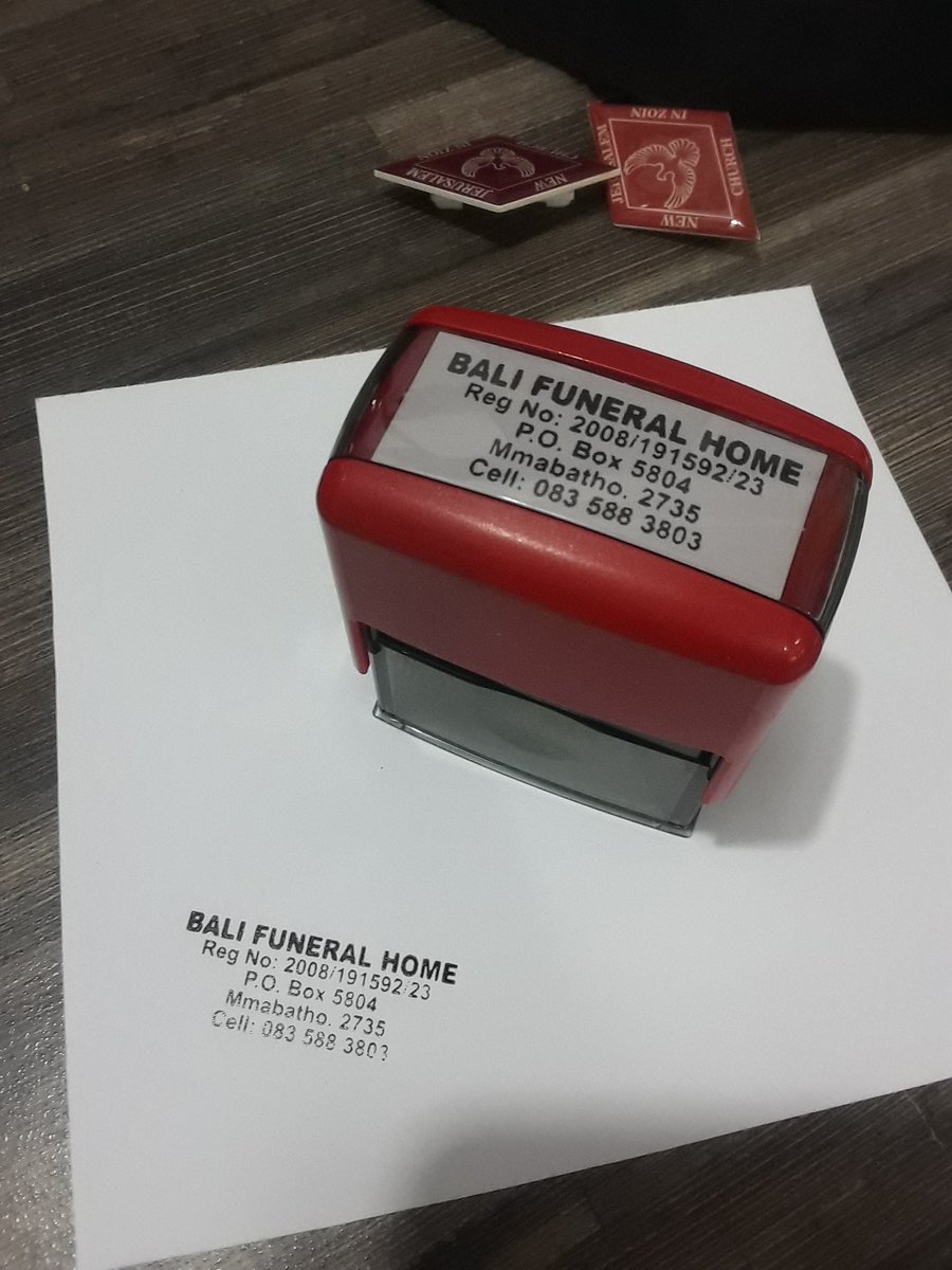 ntatelebohang's tweet photo. @TwoFour7Hustler @afrikaunitecre we sell self inking rubber stamp for from only R290,.

We are based in Bothaville in the Free State

📍 Free State
🚚📦 R60 via Pexi / R99 via PostNet 
📞 https://t.co/QJpMXNGBw9 https://t.co/I7o71PVuXY