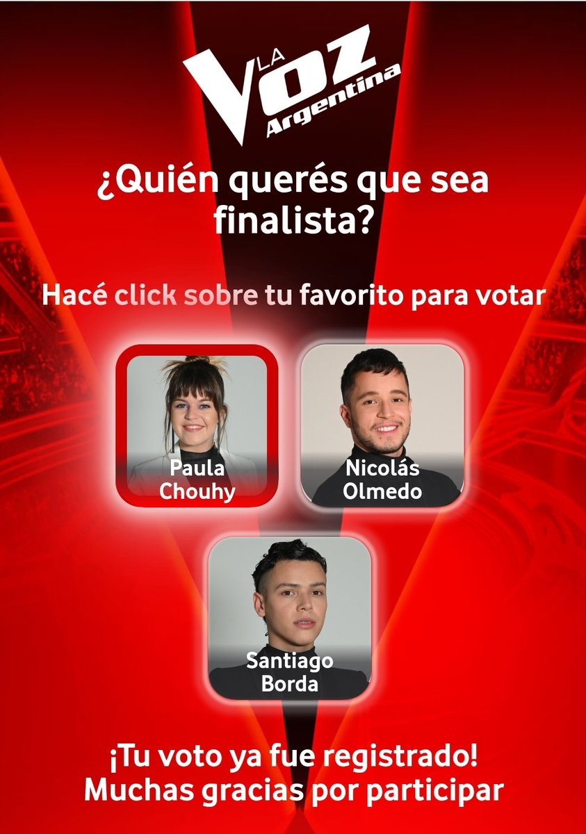 daga2504's tweet photo. Qué nivel #TeamLali #LaVozArgentina impecables los tres!!
#PaulaChouhy 👏👏👏 https://t.co/UZtFqK501Y