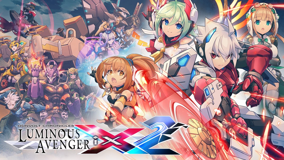 Get ready to break into the new apeX of 2D action!

Copen and Lola are back in Gunvolt Chronicles: Luminous Avenger iX 2! 

Coming to Nintendo Switch, PlayStation 4, PlayStation 5, Xbox One, Xbox Series X|S, and Steam (PC) on January 27th, 2022! 

youtu.be/oDJBtY6atrA