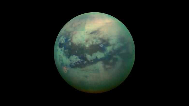 Earth and Saturn's moon Titan both have active geology and liquid cycles of evaporation, rain, rivers, and oceans.