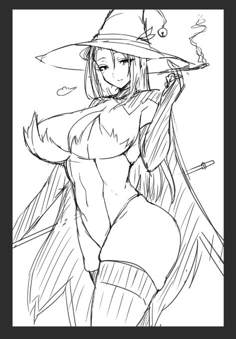 Skebご依頼3件目のラフ 