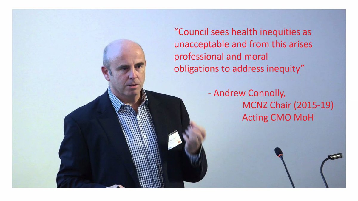 2. A shout out to his predecessor Dr Andrew Connolly, who moved from a simple 'not discriminatory' stance to a more actively ANTI-discriminatory position.

A zinger from Curtis- 'You can't help being pale or male, but you can damn well help not being stale'. 🔥🔥🔥 #RACSNZ21 2/3