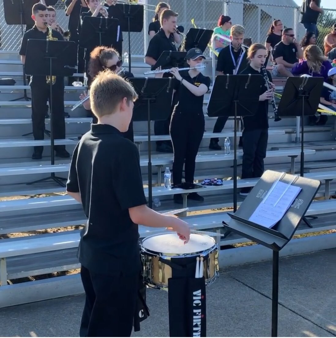 Our Pep Band rocked it tonight! Proud of them for learning so much music in a short time and for bringing such BMS spirit to the game tonight 💛🖤