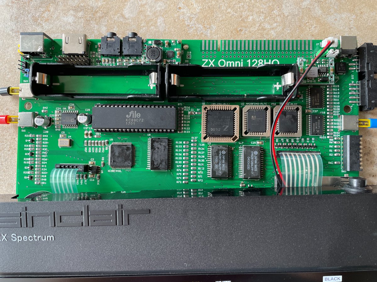 Inside of ZX-Omni... the board is based on the popular Harlequin board... which is based on work of reverse engineering the ULA by <a href="/zxchris/">Chris Smith</a>.

By the way, Chris has a book on amazon about the ULA. Highly recommended.

#ZXSpectrum #zxomni