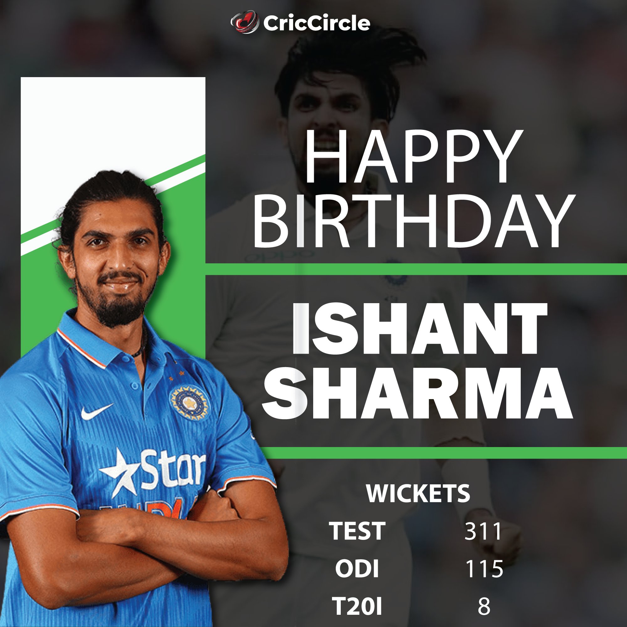 Happy Birthday Ishant Sharma      