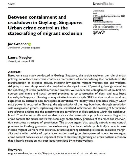 Urban Studies Journal tweet media