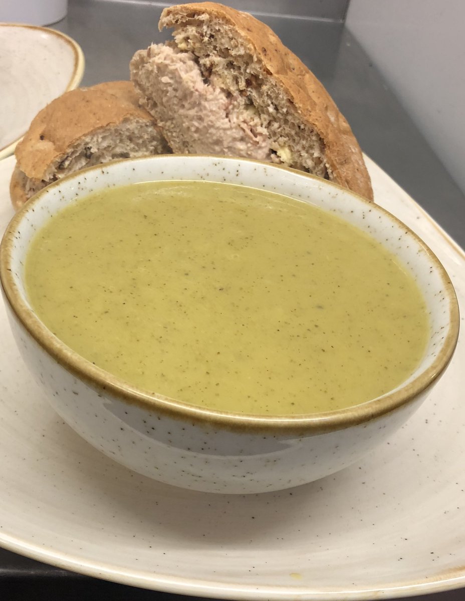 Our homemade soup - cream of broccoli served with warm wholemeal bread or a freshly made sandwich. #soup # #sandwich #sedbergh